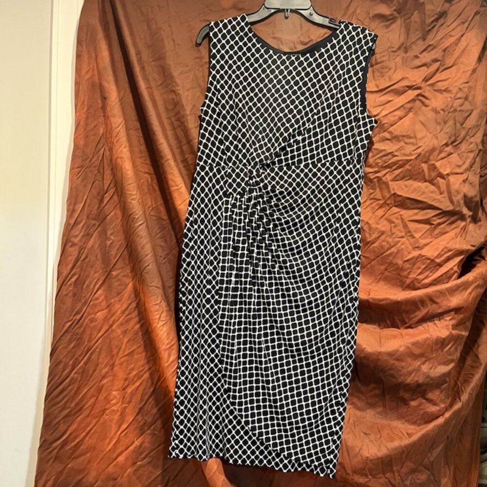 ENFOCUS WOMEN Sleeveless Black& White Dress Size 14W